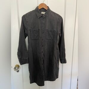 MADEWELL Black Denim Shirtdress size M